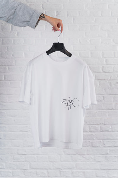 Boxy white T-shirt Vrouw